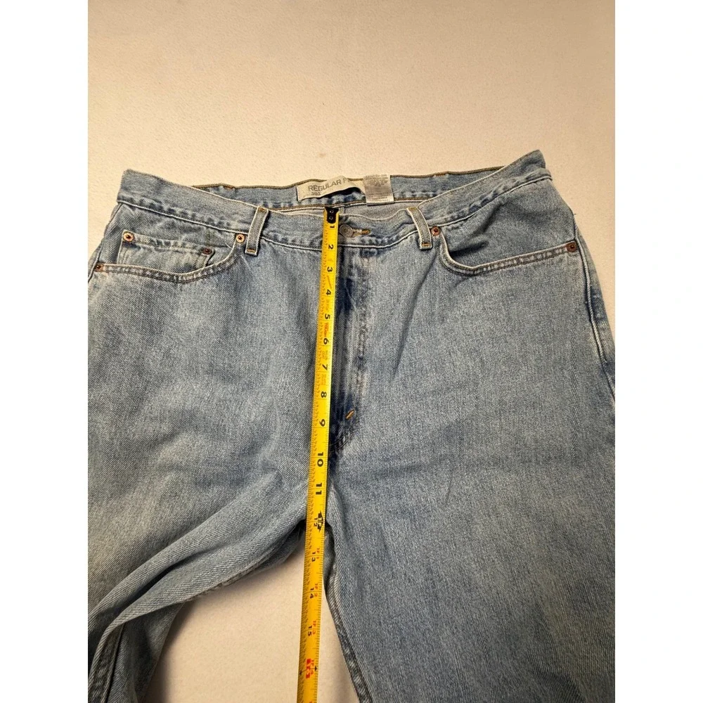 Levis 505 Regular Fit Jeans Mens 40x30 Light Wash Blue Straight‎ Leg Denim
